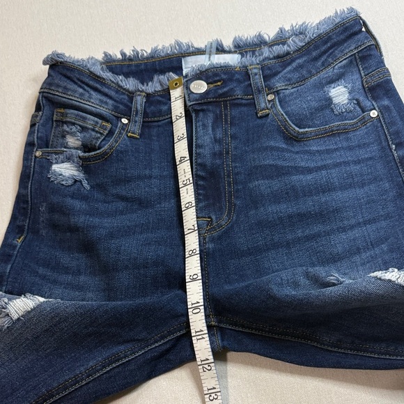 Distressed Blue Flare Jeans for Women - Picture 5 of 7